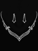 Ensemble de collier de mariage argent strass perles perles ensemble de bijoux de mariée