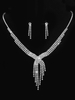 Ensemble de collier de mariage de glands Ensemble de bijoux de mariée en argent avec strass
