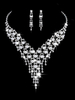 Ensemble de collier de mariage glands dargent perles de strass ensemble de bijoux vintage boucles doreilles de mariée et collier