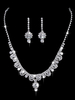 Ensemble de collier de mariée en argent strass perles ensemble de bijoux de mariage