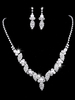 Ensemble de collier en argent de mariage ensemble de bijoux de perles de strass perles