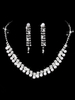 Ensemble de collier en argent Ensemble de bijoux de mariage en perles de strass