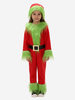 Ensemble de combinaison de noël à ceinture rouge chapeau en Polyester Costumes de vacances de noël bicolores
