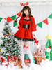 Ensemble De Costume Robe Rouge Père Noël Déguisements Noël