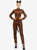 Ensemble de costumes en polyester imprimé léopard pour adultes