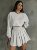 Ensemble de jupes dintérieur en polyester gris foncé chic