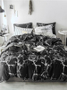 Ensemble de literie 3 pièces coton blanc literie fournitures drap de lit housse de couette taie doreiller