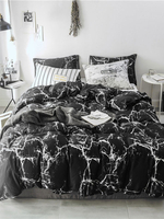 Ensemble de literie 3 pièces coton blanc literie fournitures drap de lit housse de couette taie doreiller