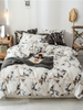 Ensemble de literie 3 pièces coton blanc literie fournitures drap de lit housse de couette taie doreiller