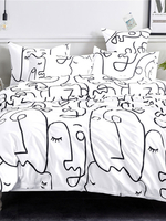 Ensemble de literie 3 pièces en coton blanc Art Literie