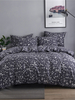 Ensemble de literie 3 pièces en coton bleu marine