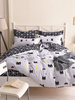 Ensemble de literie 3 pièces en fibre de polyester drap de lit blanc housse de couette taie doreiller fournitures de chambre à coucher
