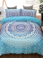 Ensemble de literie Boho en fibre de polyester 3 pièces imprimé chic