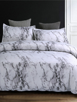 Ensemble de literie Chic 3 pièces en fibre de polyester gris clair