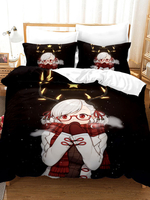 Ensemble de literie de Noël Literie de bande dessinée en fibre de polyester 3 pièces chic