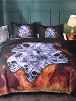 Ensemble de literie Literie noire confortable en fibre de polyester 3 pièces