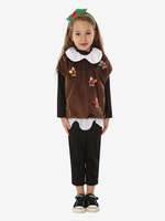 Ensemble De Noël Café Marron Combinaison Couvre-Chef Enfant Déguisement