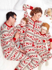 Ensemble de Noël pour femme Écru Blanc Coton Mélangé Coton Motif de Noël Noël