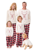 Ensemble de Noël pour femme Ecru Blanc Fibre de polyester Coton Motif de Noël Costumes de vacances de Noël