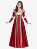 Ensemble de Noël rétro pour femmes robe rouge costumes de vacances