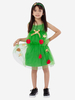 Ensemble de noël vert robe couvre-chef en Polyester à pois Costumes de vacances de noël