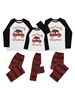 Ensemble de pyjama de Noël en famille en tricot de polyester avec pantalon de Noël et haut 2 pièces