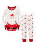 Ensemble de pyjamas de Noël pour enfants; pantalon blanc de père Noël et ensemble haut 2 pièces Déguisements Halloween