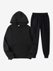 Ensemble De Sport À Capuche Pantalon Noir Football Entraînement Confortable
