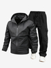 Ensemble De Sport À Capuche Pantalon Noir Football Entraînement Confortable