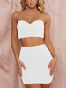 Ensemble deux pièces Sexy Crop Top avec jupe tenue pour femme
