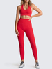 Ensemble deux pièces tenue sans manches rouge pour femme