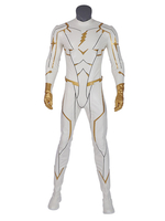 Ensemble en similicuir blanc en cuir Synthétique avec Flash Cosplay DC Le costume de cosplay de Flash Comics Déguisements Halloween