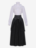 Ensemble Jupe Chemise À Volant En Dentelle Noire Rétro Vintage Déguisement Femme