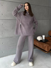Ensemble Pantalon Marron Clair Chic Street Wear Chaînes Polyester