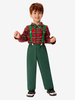 Ensemble pantalon vert de noël cravate top en Polyester Costumes de vacances de noël à carreaux