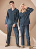 Ensemble Pyjama Polaire Chaud Hiver 2 Pièces Col Rabattu Manches Longues Carreaux Coton