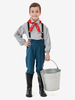 Ensemble salopette pour enfants bleu foncé avec écharpe