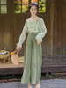 Ensemble Style chinois Lolita Tenu Sage Long Accessoire Pantalon Top
