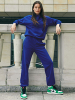 Ensemble Tailleur Pantalon Pour Femme Deux Pièces Femme Pantalons Décontractés Unicolore