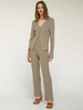 Ensemble Tailleur Pantalon Pour Femme Deux Pièces Femme Pantalons Longs Unicolore