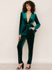 Ensemble Tailleur Pantalon Pour Femme Femme Blazer avec Manches Longues Pantalons Unicolore