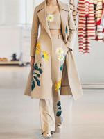 Ensemble Tailleur Pantalon Pour Femme Trois Pièces Imprimé Blazer à Col Revers avec Manches Longues Haut Sexy Pantalons Long Ensemble Tailleur Femme