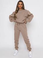 Ensemble Top Manches Longues Pantalons Kaki Décontracté