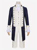 Ensemble vintage blanc rétro polyester manches longues costumes rétro pour homme