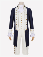 Ensemble vintage blanc rétro polyester manches longues costumes rétro pour homme