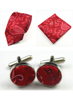 Ensembles de 3 pièces de boutons de manchette pour hommes