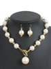 Ensembles de bijoux Blond ABS Plastique Imitation Perle Percé 2 pièces Ensemble de bijoux géométriques