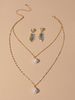 Ensembles de bijoux Collier et boucles doreilles à chaîne en couches