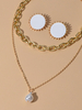 Ensembles de bijoux Collier et boucles doreilles en perles dimitation 2 pièces