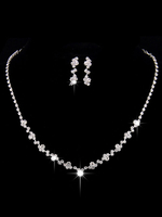 Ensembles de bijoux de mariée collier et boucle d\